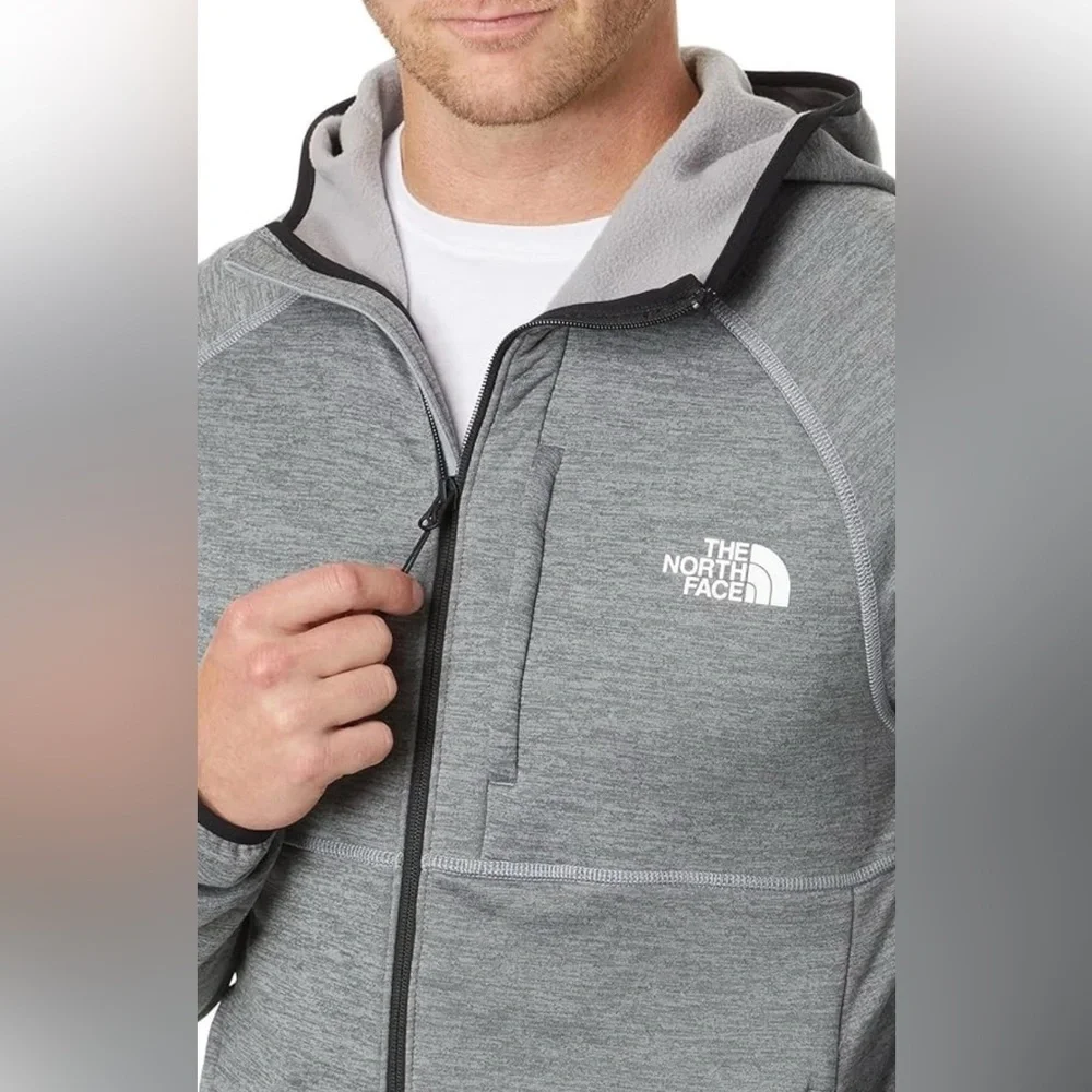 The North‎ Face Canyonlands Mens Performance Fleece Gray Hooded Jacket XXL
